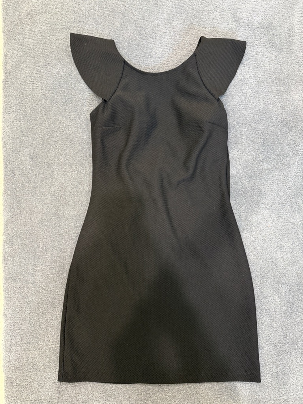 Black Flutter-Sleeve Sheath Dress - Classic Women's Dress